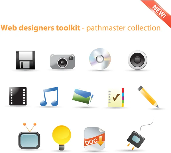 웹 디자이너 도구 키트-pathmaster 컬렉션 — 스톡 벡터