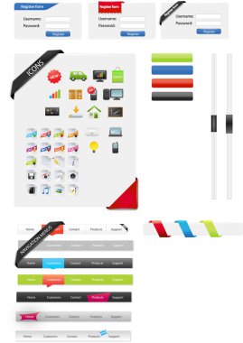 Web designers toolkit - web graphic collection clipart