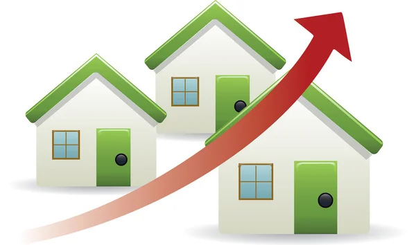 Hus priser trend upp — Stock vektor