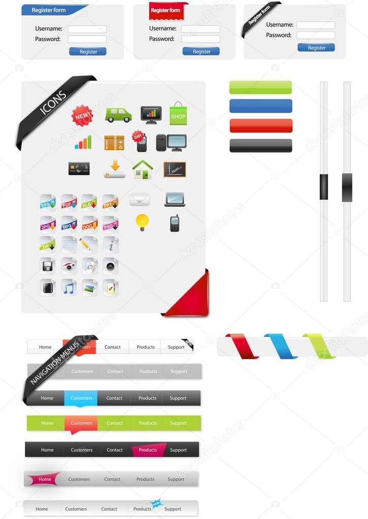 Web designers toolkit - web graphic collection