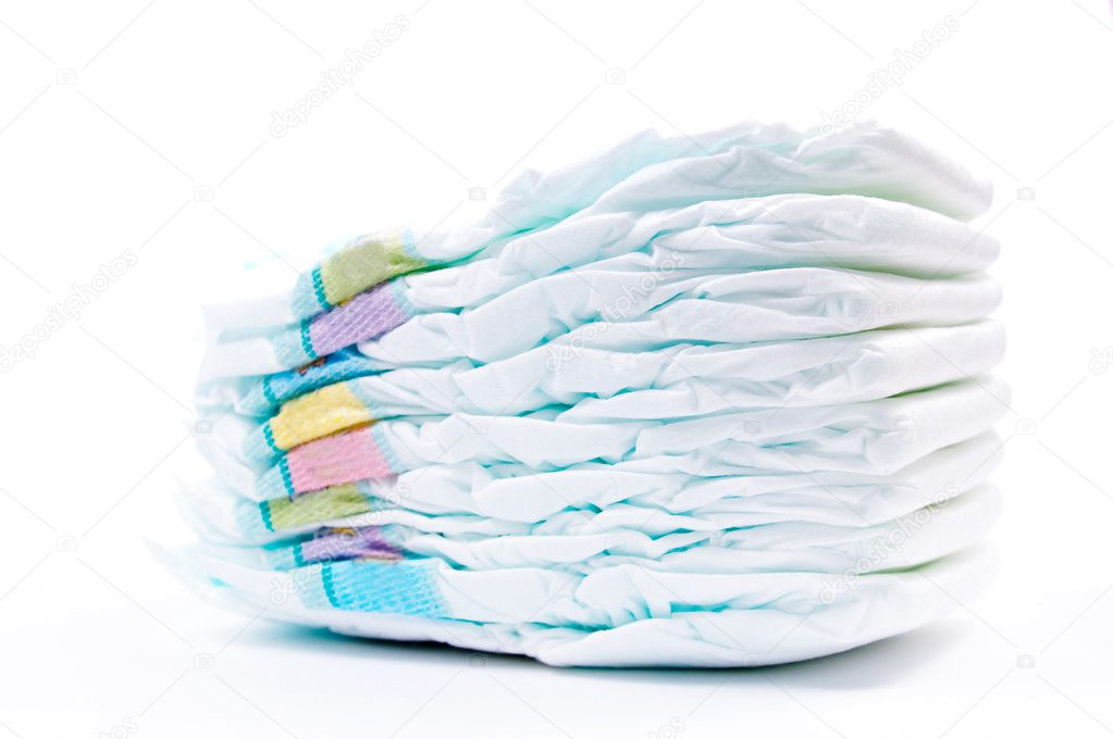 Stack of Diapers at the nursery