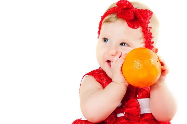 Imagen Chica Jugando Con Naranjas —  Fotos de Stock