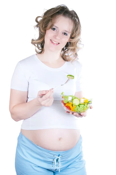 Les femmes enceintes mangent — Photo