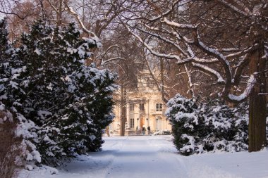 Palace on the Water during winter clipart