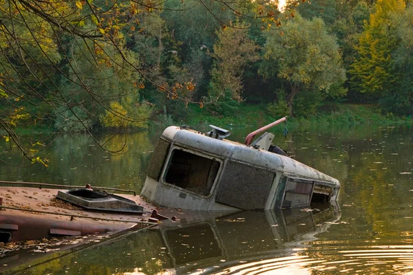 Wreck on Vistula river — Stock Photo, Image