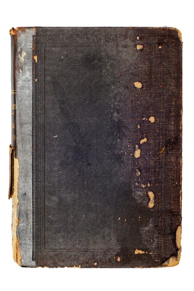 Обкладинка старої чорної книги — стокове фото