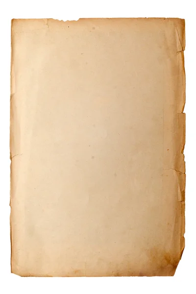 낡은 누르스름 한 종이 한 장 — 스톡 사진