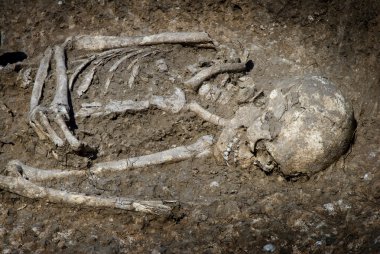 mezar mezar iskelet insan kemikleri