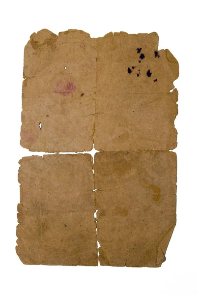 Vecchio foglio di carta ingiallito — Foto Stock