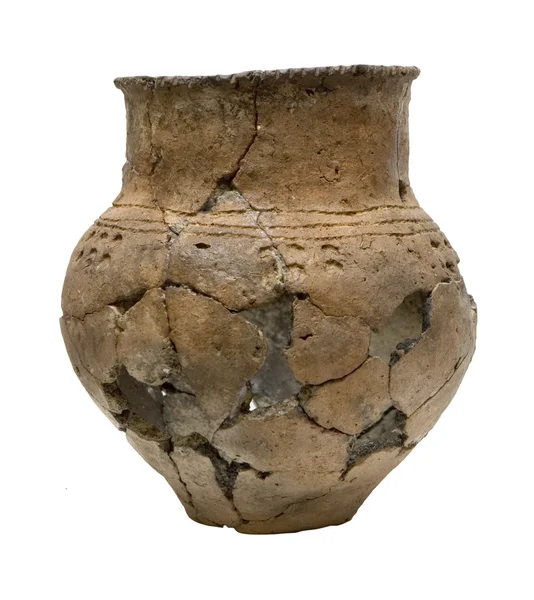 Απομονωμένο αρχαίο σπασμένα ποτ — Φωτογραφία Αρχείου