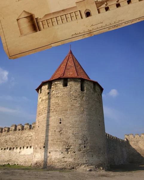 Medieval tower of citadel — Stock Photo, Image