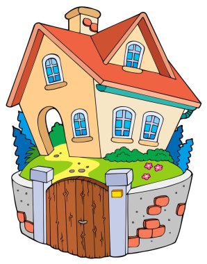 Cartoon family house clipart