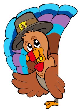 Lurking Thanksgiving turkey clipart