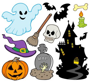 Set of Halloween images clipart