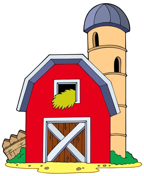 Barn with granary — Stock Vector