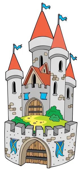 Cartoon-Burg mit Befestigung — Stockvektor