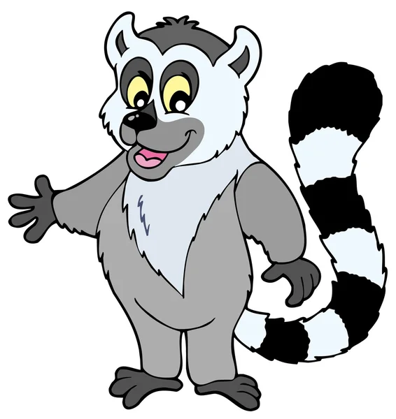 Cartoon lemur — Stockvector