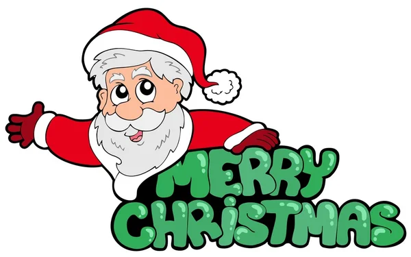 Frohe Weihnachten mit dem Weihnachtsmann — Stockvektor