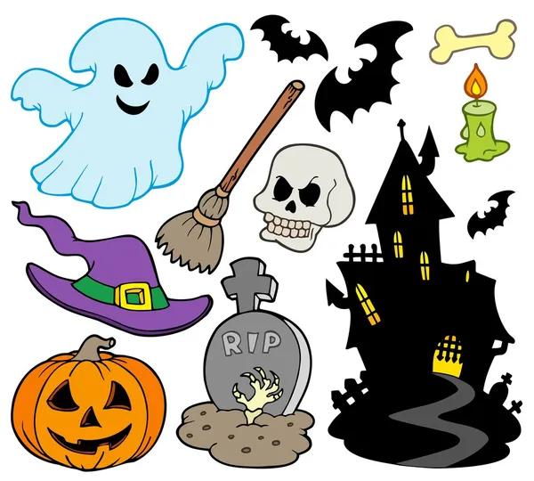 Set di immagini di Halloween — Vettoriale Stock