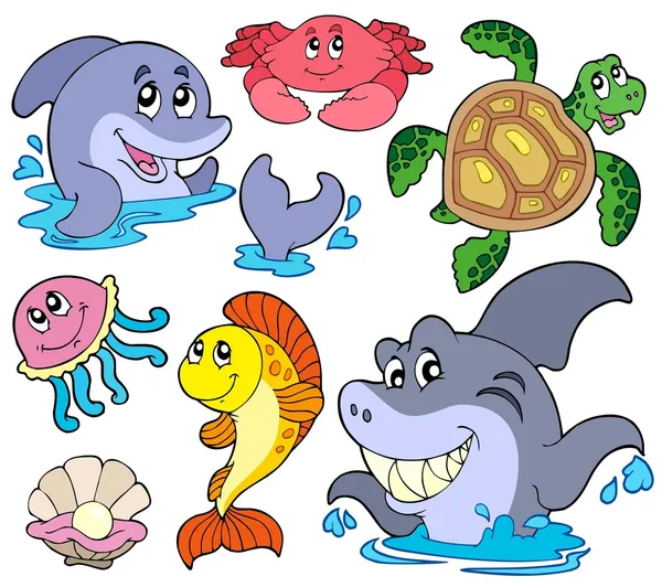 一套海洋动物 — 图库矢量图片