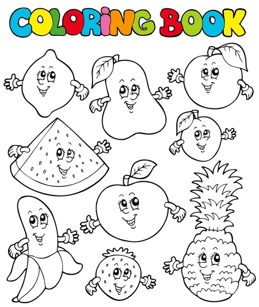 ᐈ Frutas Para Colorear Imagenes De Stock Dibujos Fruta Para