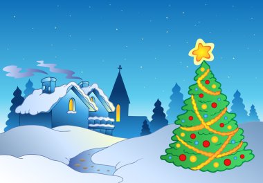 Merry Christmas theme 1 clipart