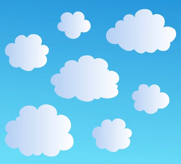 Cartoon Wolken Kollektion 3 — Stockvektor