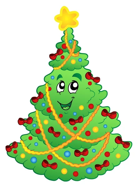 Decorated Christmas tree 1 — Stock Vector
