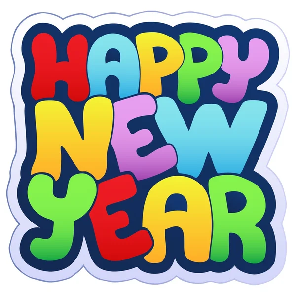 Šťastný nový rok značka — Stockový vektor