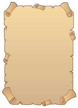 Ancient paper scroll 1 clipart