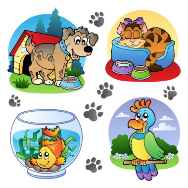 Various pets images 1 clipart