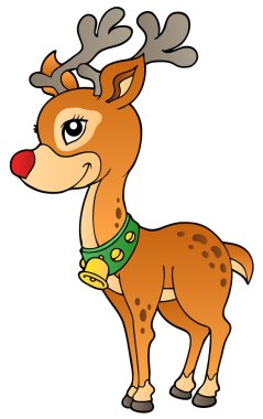 Young Christmas reindeer 2 clipart