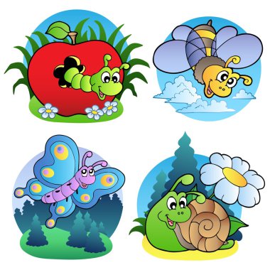 Various cute insect images 1 clipart