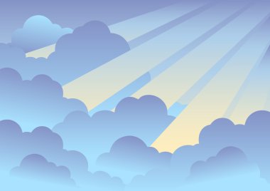 Cloudy sky background 2 clipart