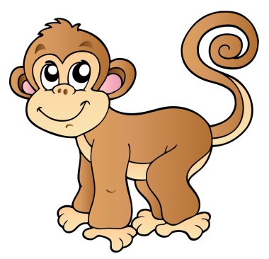 Cute small monkey clipart
