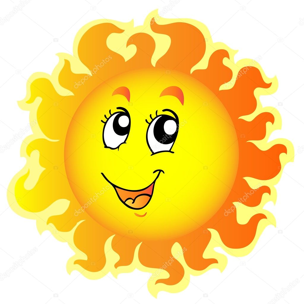 Симпатичное счастливое солнце Векторное изображение ©clairev 4525422