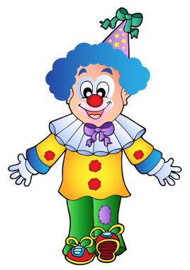 Image of cartoon clown 1 - vector illustration. clipart