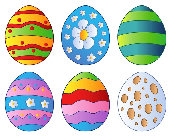 Různé velikonoční vajíčka — Stockový vektor