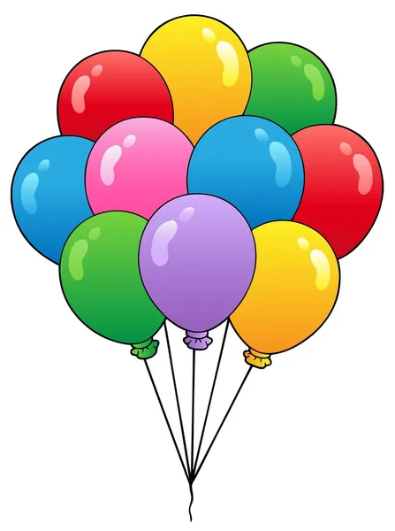 Gruppe von Cartoon-Luftballons 1 — Stockvektor