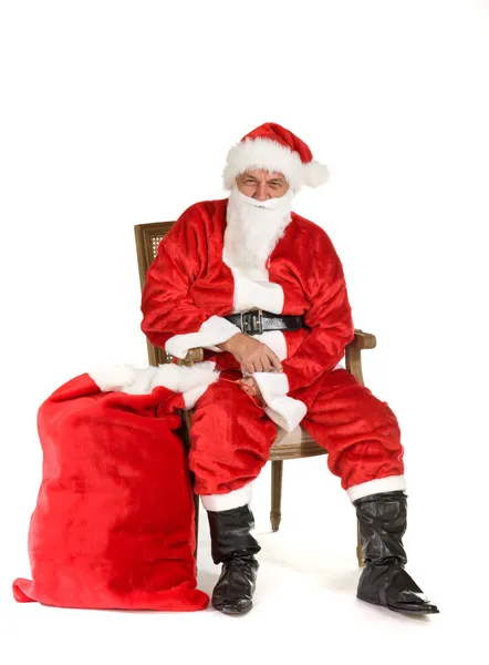Papai Noel, foto no fundo branco — Fotografia de Stock