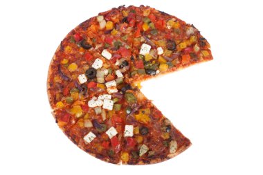 Vegetarian pizza clipart