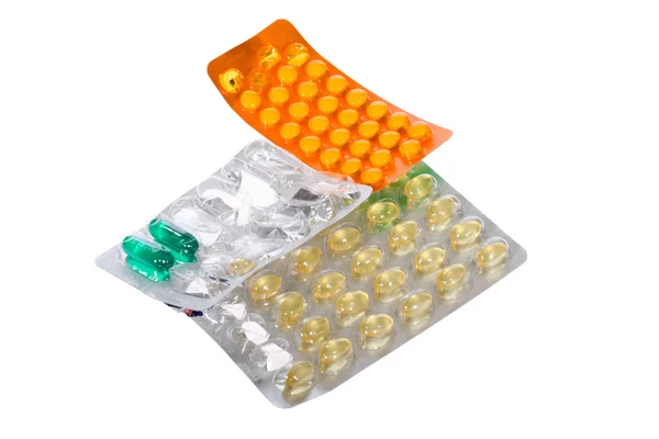 Opakowania blistrowe zawierające tabletki — Zdjęcie stockowe