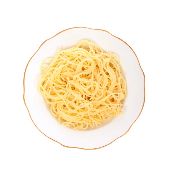Plaka üzerinde spagetti — Stok fotoğraf