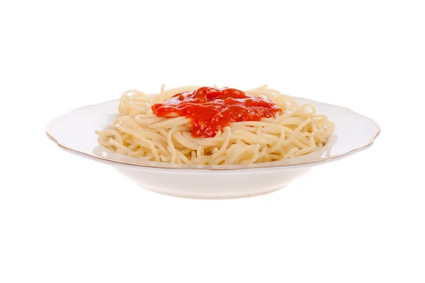 Спагеті з соусом — стокове фото