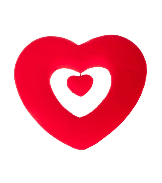 Red heart shape symbol — Stock Photo, Image