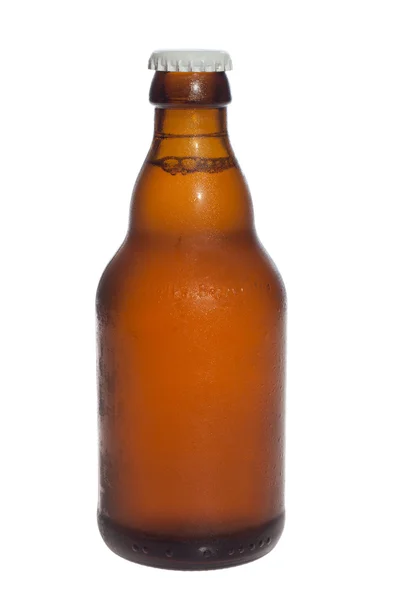 Пивна Пляшка Ізольована Білому Тлі — стокове фото