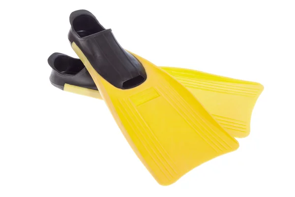 Yellow Flippers Isolated White Background — Stock Photo, Image
