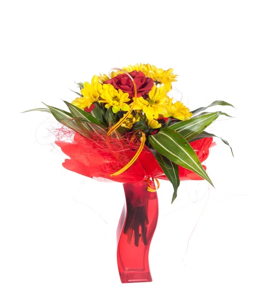 Bukiet Świeżych Kwiatów Tle Zdjęcia — Zdjęcie stockowe