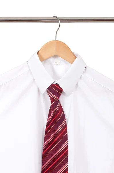 Weißes Hemd mit Krawatte — Stockfoto