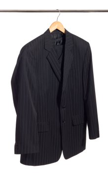 Men's suit on the rack clipart